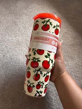 Manna Hydration Bracelet Stainless Steel Tumbler 32oz Tomato Print